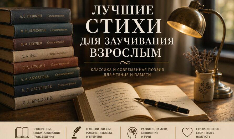 Лучшие стихи для заучивания взрослым: что выучить наизусть